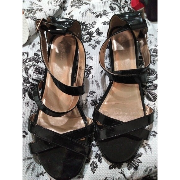merona sandals Black Open Toed Target Size 9 - Picture 1 of 7